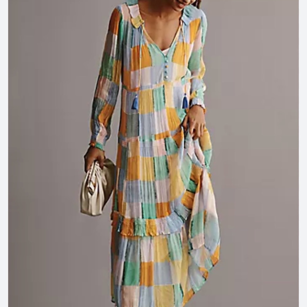 Anthropologie Marais Chiffon Dress Size Small